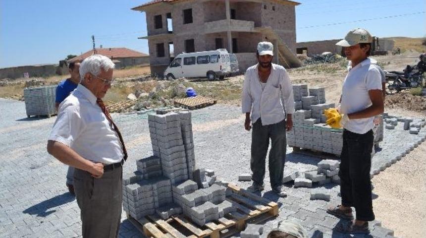 Ereğli&rsquo;de K&ouml;ylere Kilitli Parke Taşı