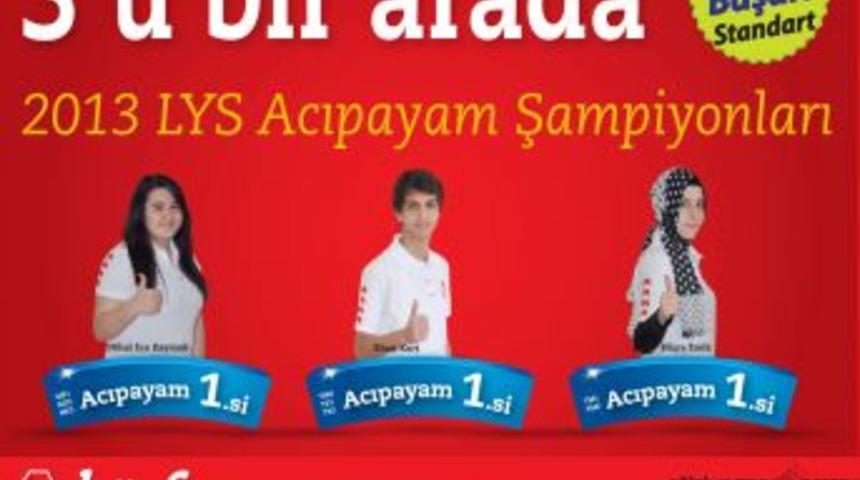 Acıpayam K&ouml;rfez Dersanesi LYS'de 3 Il&ccedil;e Birincisi &Ccedil;ıkardı