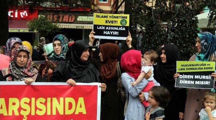 Trabzon&rsquo;da Mısır Cumhurbaşkanı Muhammed Mursi&rsquo;ye Destek