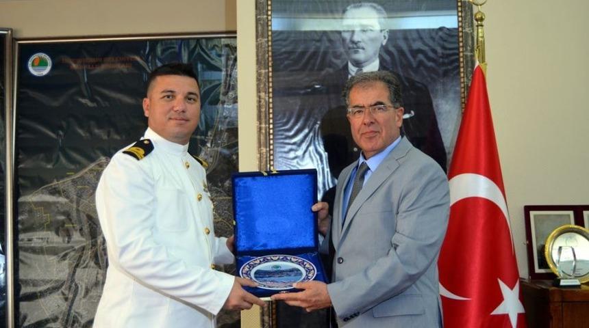 Gemi Komutanları, Başkan Civelek'i Ziyaret Etti