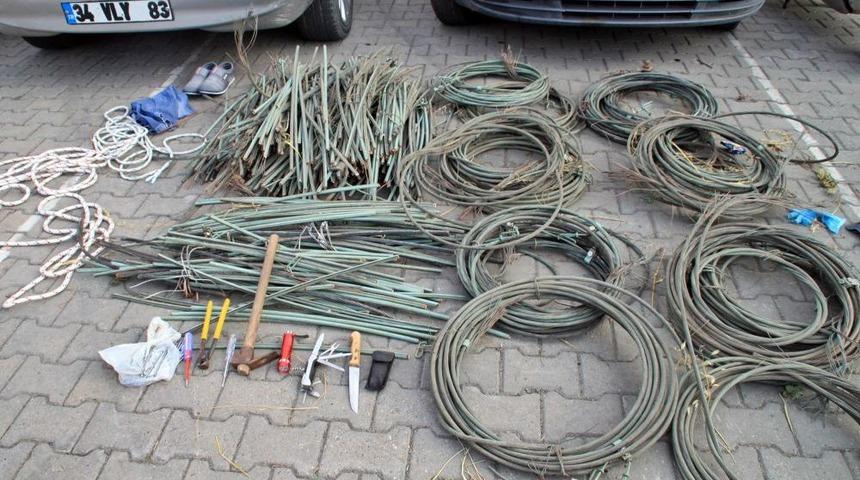 Y&uuml;ksek Hızlı Tren Hattından Bakır Kablo &Ccedil;alan Şebeke &Ccedil;&ouml;kertildi