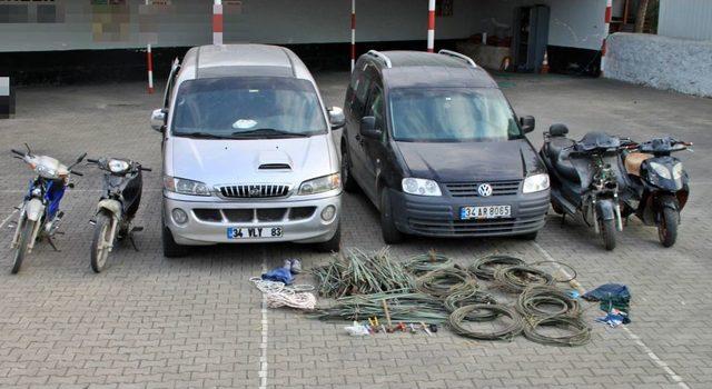 Yüksek Hızlı Tren Hattından Bakır Kablo Çalan Şebeke Çökertildi