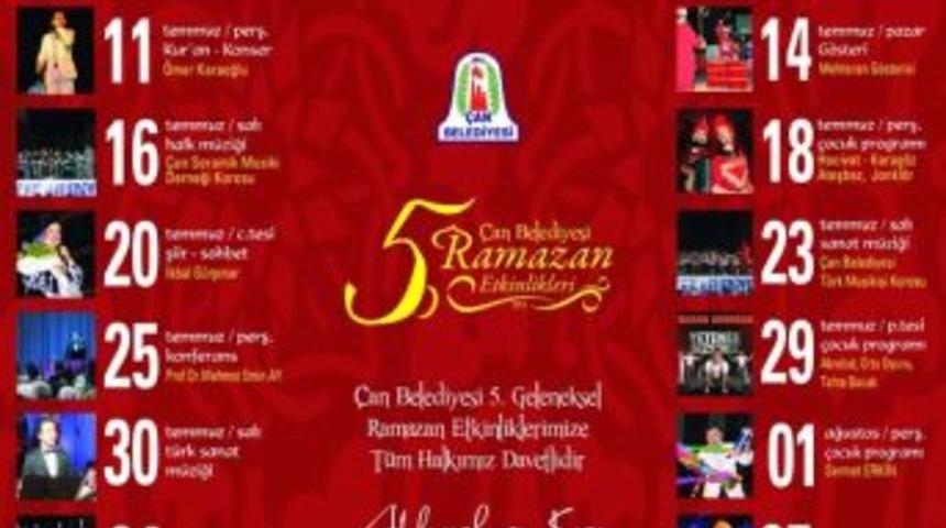 &Ccedil;an Belediyesi 5.geleneksel Ramazan Etkinlikleri Belli Oldu