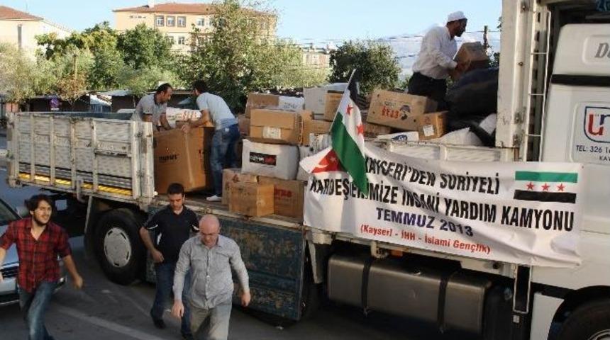 Kayserililerden Suriye&rsquo;ye Yardım Kamyonu