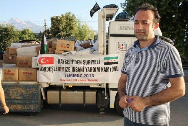 Kayserililerden Suriye&rsquo;ye Yardım Kamyonu 2