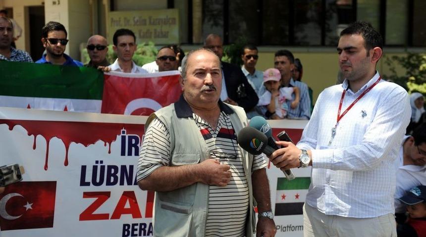 İran El&ccedil;iliği &Ouml;n&uuml;nde Esed Rejimine Lanet Eylemi