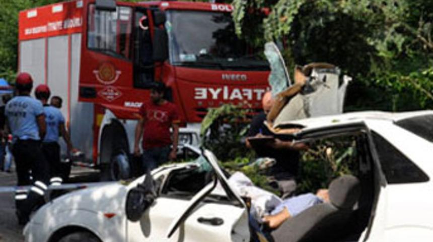 Bolu'da akılalmaz kaza