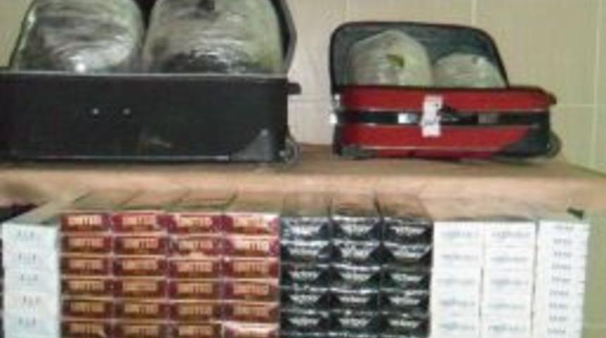 Uyuşturucu Ve Ka&ccedil;ak Sigara Sevkiyatı Yol Kontrol&uuml;ne Takıldı