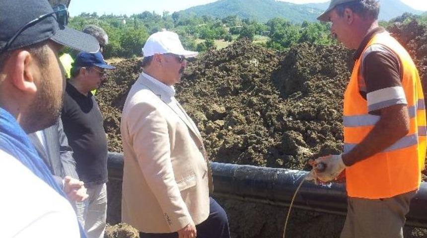 Vali K&ouml;şger Doğalgaz Boru Hattını İnceledi