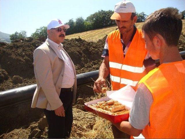 Vali Köşger Doğalgaz Boru Hattını İnceledi