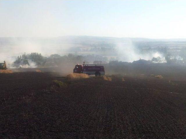 Alaca’daki Anız Yangını Korkuttu