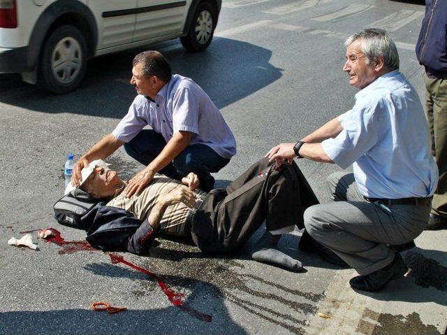 Otomobilin &Ccedil;arptığı Yaya Yaralandı 1