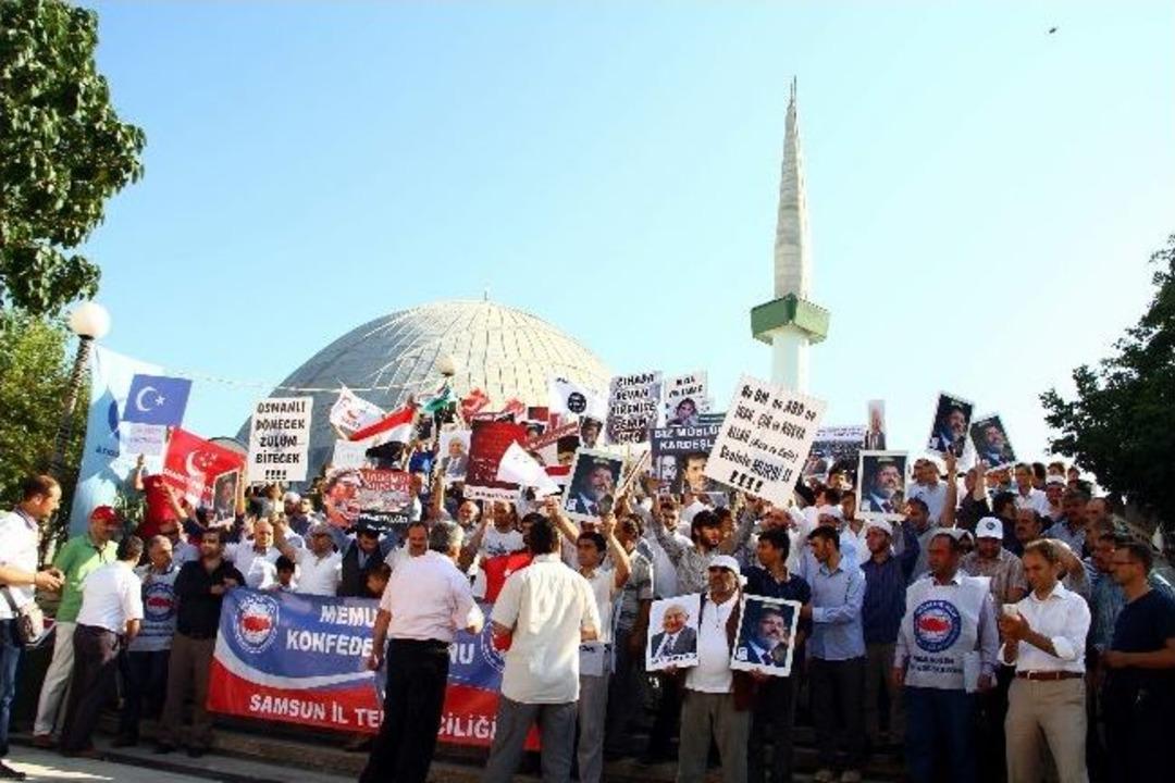 Samsun'da Mursi&rsquo;ye Destek, Darbeye Tepki Eylemi