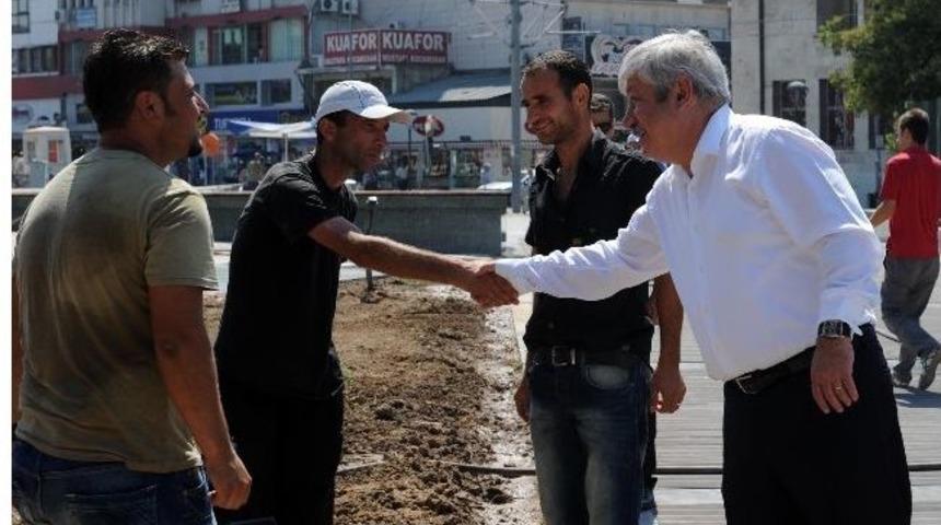 Başkan Akaydın, İsmet İn&ouml;n&uuml; Kentsel Yaşam Alanı&rsquo;nı İnceledi