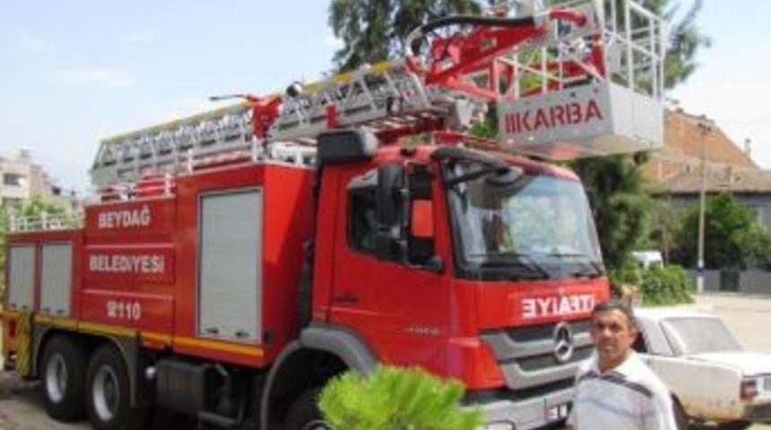 Beydağ Belediyesi&rsquo;ne 18 Metre Merdivenli İtfaiye Aracı
