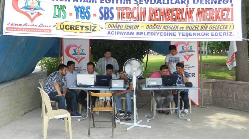 Acıpayam Eğitim Sevdalıları Derneği &Uuml;cretsiz Tercih &Ccedil;adırı Kurdu