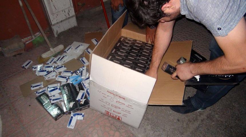 Aksaray&rsquo;da Ka&ccedil;ak Sigara Operasyonu