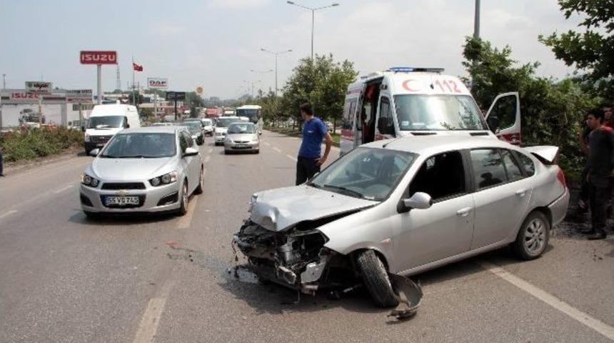 Samsun&rsquo;da Trafik Kazası: 1 Yaralı