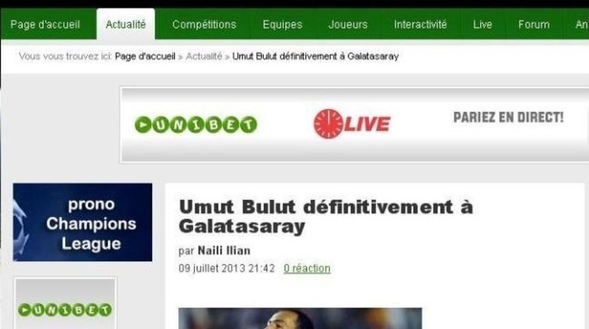 Fransa Basını Umut'un Galatasaray İle Anlaştığını Yazdı