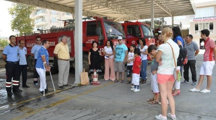 Alanya İtfaiyesinin &Ouml;zel Ziyaret&ccedil;ileri