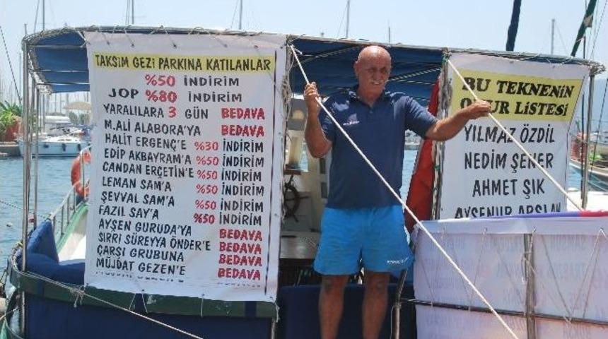 Gezi Parkı Eylemlerine Katılanlara İndirimli Tekne