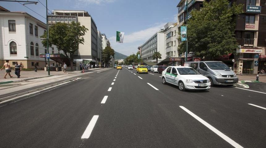 Bursa'nın Merkezine Sessiz Asfalt D&ouml;k&uuml;ld&uuml;