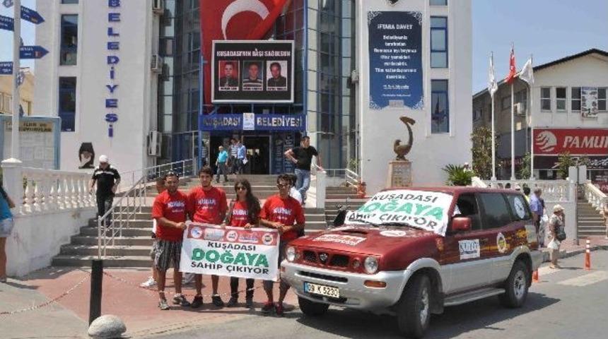 Kuşadalı Dağcılar Yola &Ccedil;ıktı