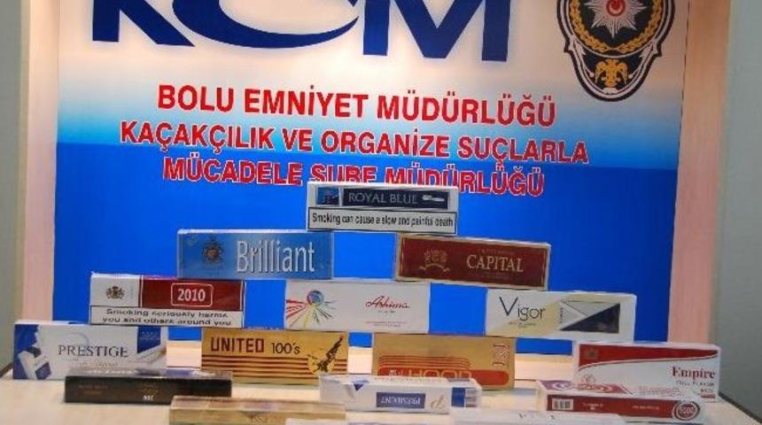 Bolu'da 50 Bin Paket Ka&ccedil;ak Sigara Ele Ge&ccedil;irildi
