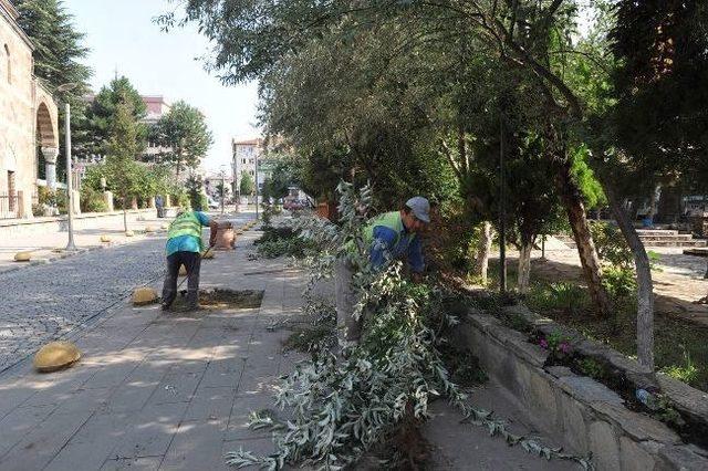Cemalettin K&ouml;kl&uuml; Parkı&rsquo;nda Temizlik &Ccedil;alışmaları 2