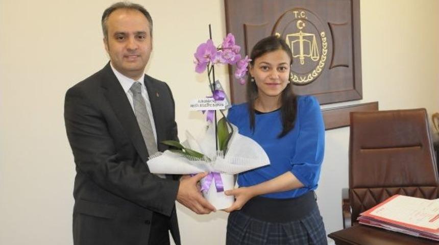 Aktaş, İneg&ouml;l&rsquo;&uuml;n Yeni Hakimlerini Ziyaret Etti