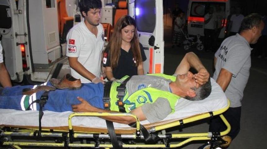 Motosikletin &Ccedil;arptığı Temizlik&ccedil;i Yaralandı