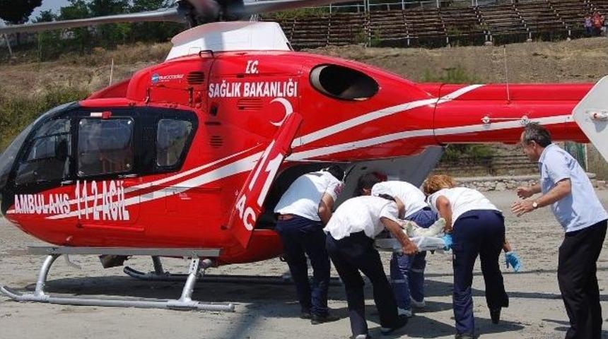 Beyin Kanaması Ge&ccedil;iren Hastanın İmdadına Hava Ambulansı Yetişti