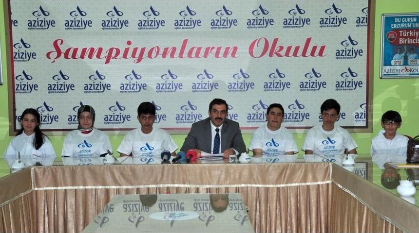 &Ouml;zel Aziziye Ortaokulu, SBS'de De Ilk Binde 8 Derece Aldı