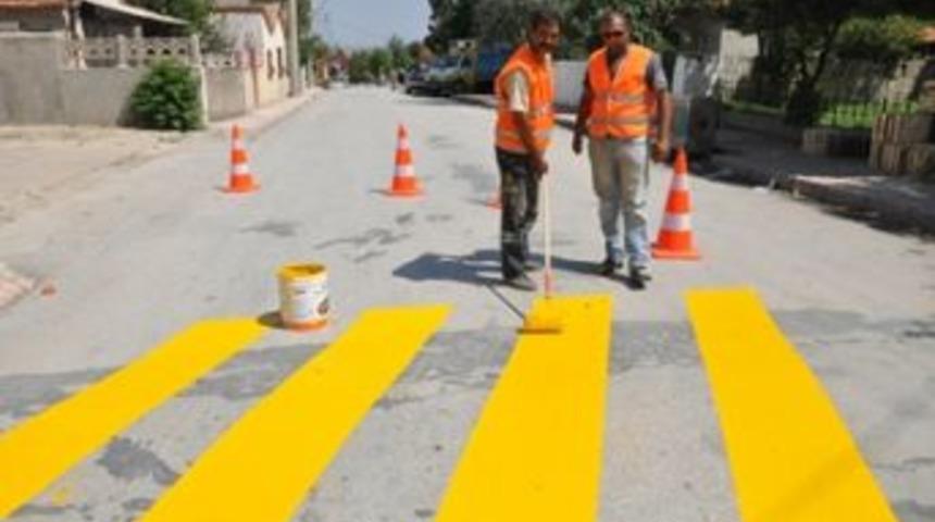 Keşan Belediyesi kasisleri daha belirgin hale getiriyor