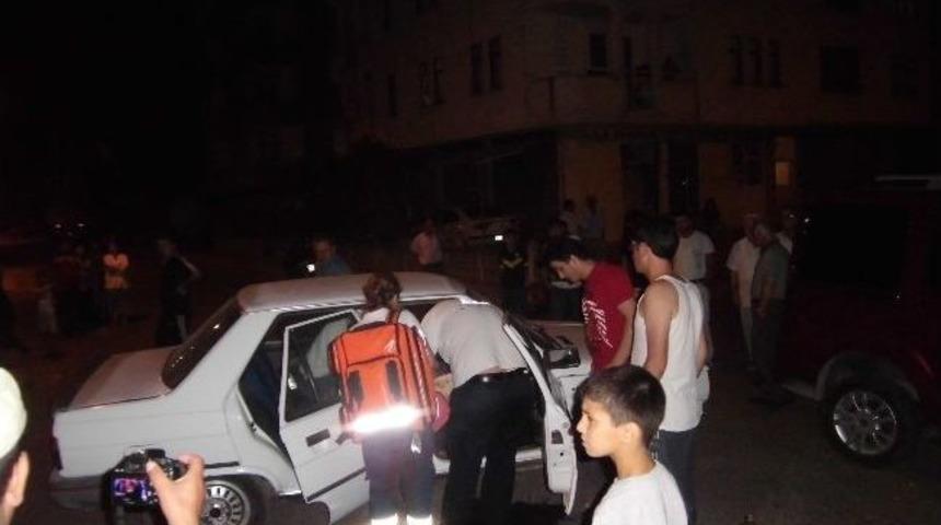 Kaza Yapan Kadın S&uuml;r&uuml;c&uuml; Şoka Girdi