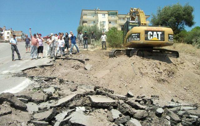 Mudanya'da Sosyal Tesis Için Ağaç Kesimine Mahalle Tepkisi