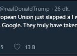 Trump: AB Google cezası üzerinden ABD'den faydalanıyor