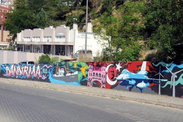 Bandırma Graffiti Çalışmalarıyla Rengarenk