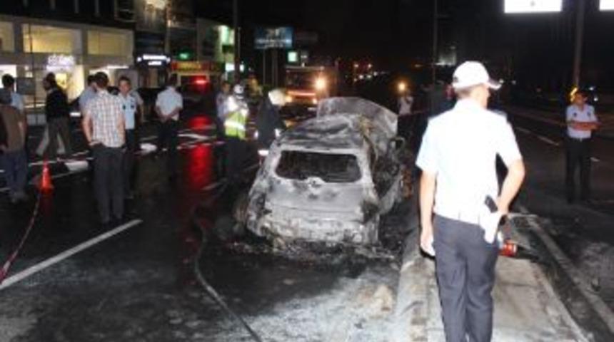 Alev topuna d&ouml;nen ara&ccedil;ta can verdi