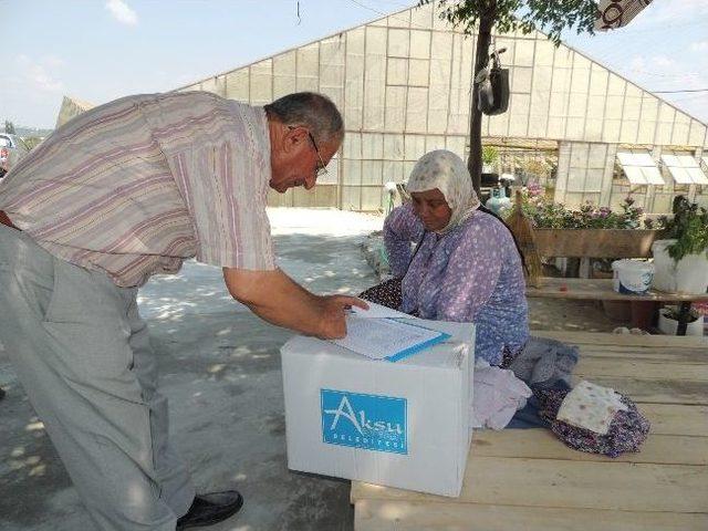 Aksu Belediyesi’nden Gıda Yardımı