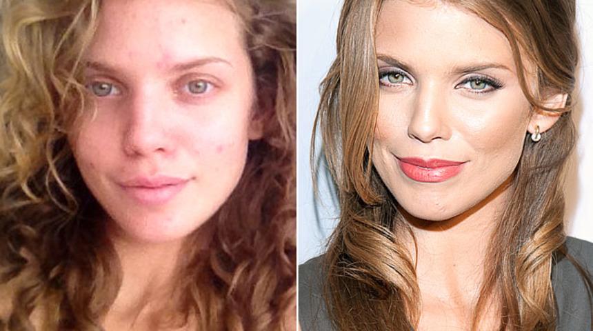 &Uuml;nl&uuml;lerin makyajsız halleri