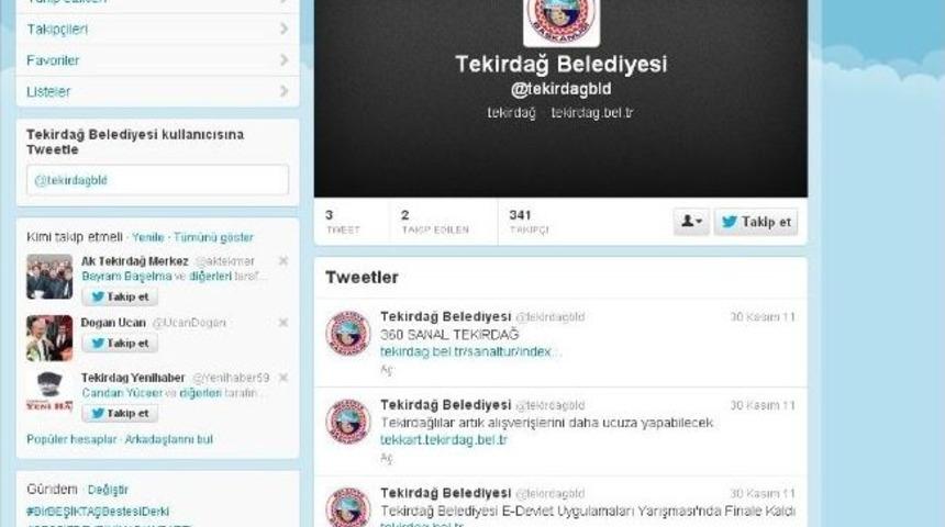 Tekirdağ Belediyesi Sosyal Medyada