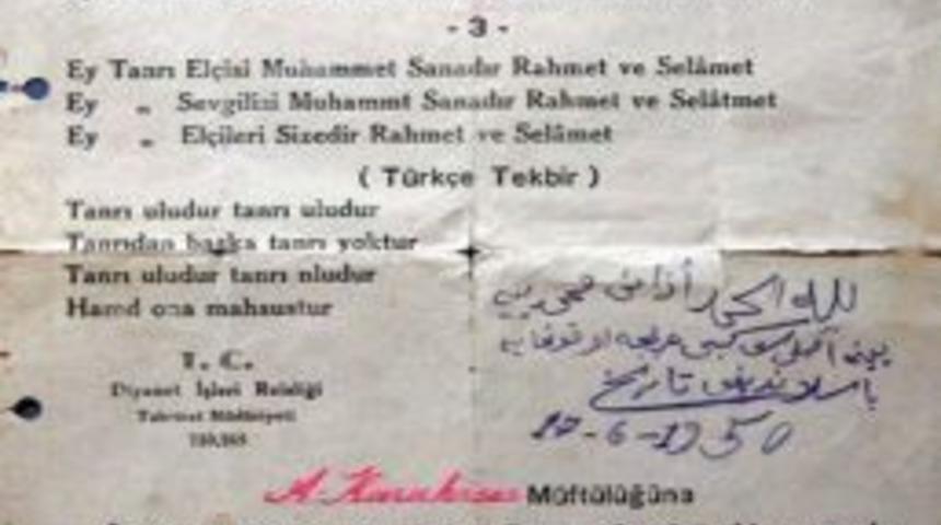 Diyanet, Selayı Arap&ccedil;a Okuyan Camileri Uyarmış