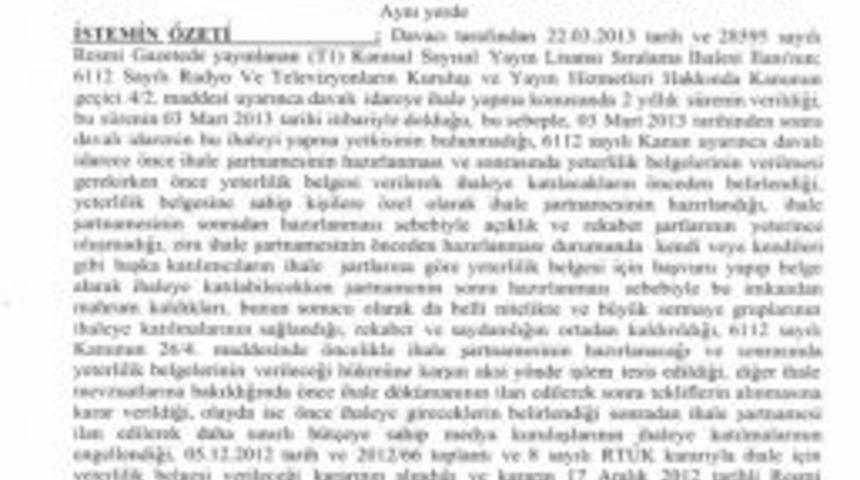 RTUK'&uuml;n Yayıncılık Ihalesine Mahkeme Engeli
