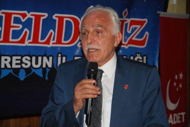 Saadet Partisi Genel Başkanı Mustafa Kamalak Giresun'da Partisinin Geleneksel Sahur Programına Katıldı