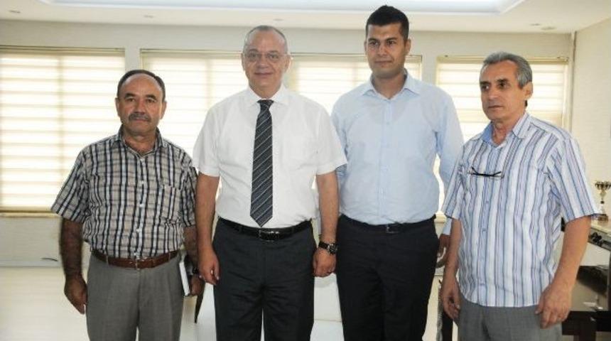 Başkan Erg&uuml;n Ahmetli&rsquo;den Konuklarını Ağırladı