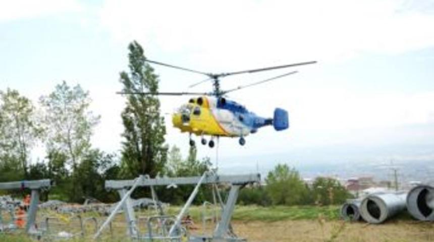 En &lsquo;Havalı&rsquo; Teleferik Montajı Başladı
