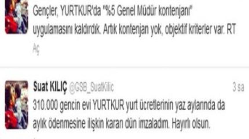 Bakan Kılı&ccedil;'tan 310 Bin &Uuml;niversiteliye M&uuml;jde