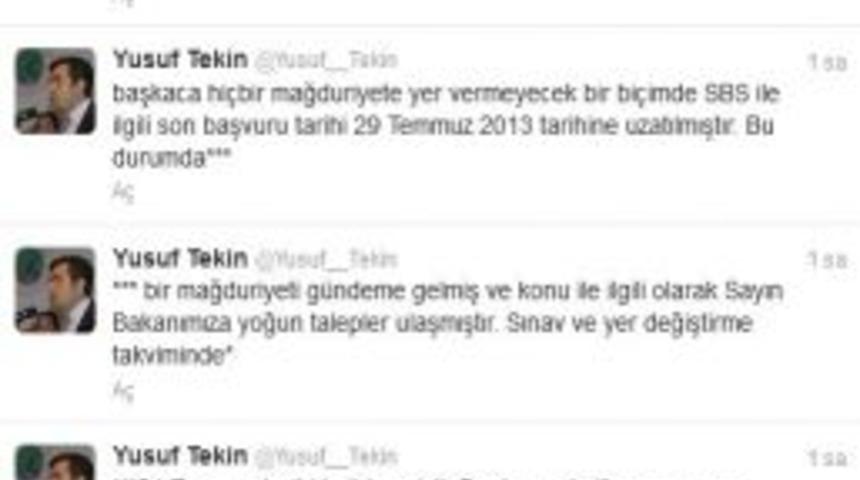 Sbs Tercihleri İ&ccedil;in Başvuru S&uuml;resi Uzatıldı