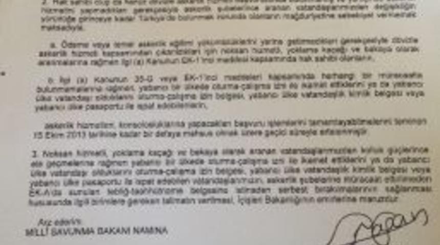 Milli Savunma Bakanlığı Gurbet&ccedil;ilere Askerlik M&uuml;jdesi Verdi